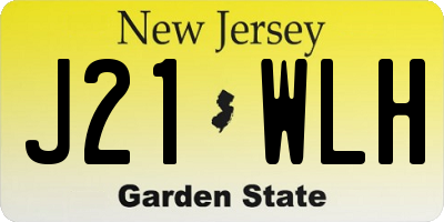 NJ license plate J21WLH