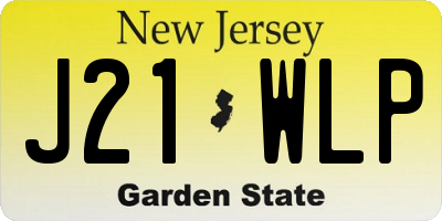 NJ license plate J21WLP