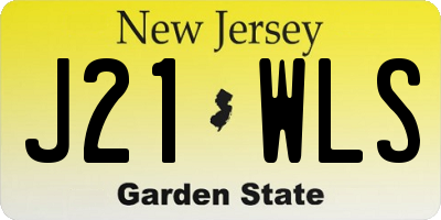 NJ license plate J21WLS