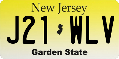 NJ license plate J21WLV