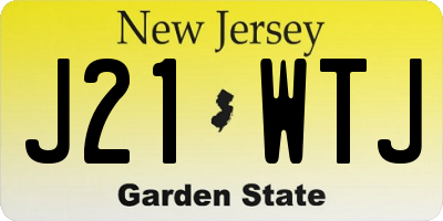 NJ license plate J21WTJ