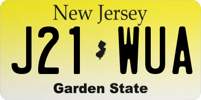 NJ license plate J21WUA