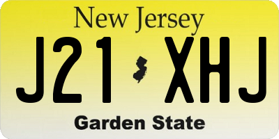 NJ license plate J21XHJ