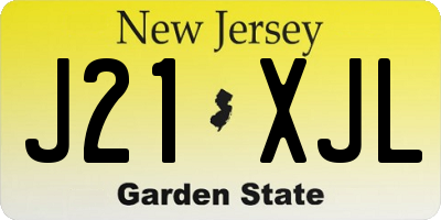 NJ license plate J21XJL