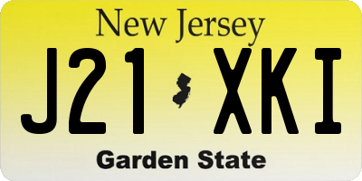 NJ license plate J21XKI