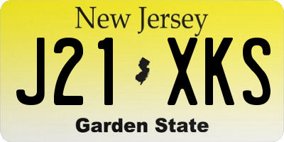 NJ license plate J21XKS