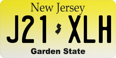 NJ license plate J21XLH