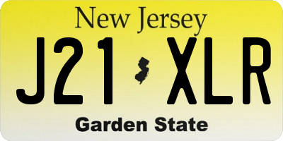 NJ license plate J21XLR