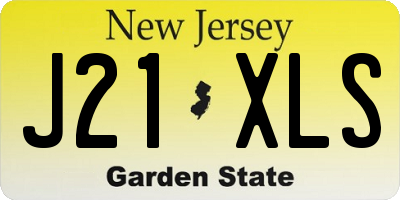 NJ license plate J21XLS
