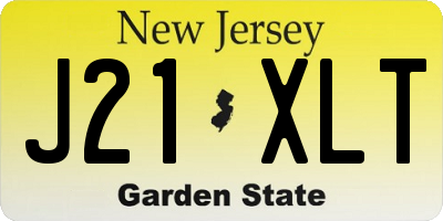 NJ license plate J21XLT