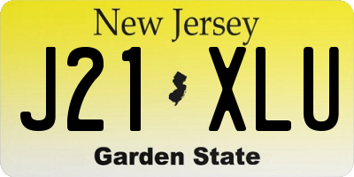 NJ license plate J21XLU