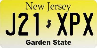 NJ license plate J21XPX