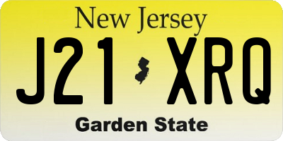 NJ license plate J21XRQ