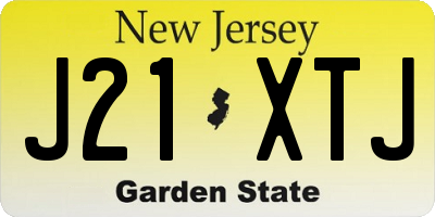 NJ license plate J21XTJ