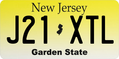 NJ license plate J21XTL