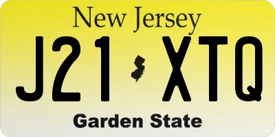 NJ license plate J21XTQ