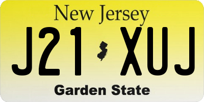 NJ license plate J21XUJ