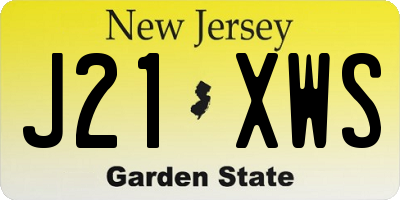 NJ license plate J21XWS