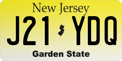 NJ license plate J21YDQ