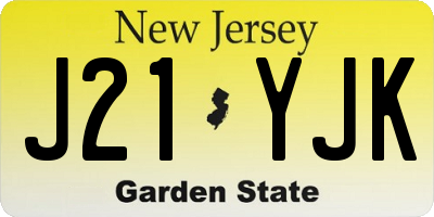 NJ license plate J21YJK