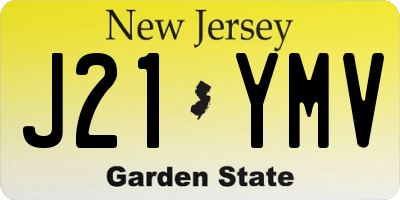 NJ license plate J21YMV