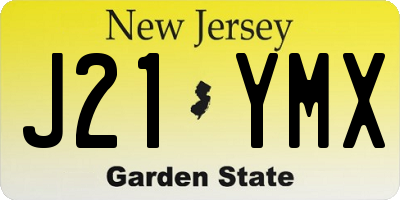 NJ license plate J21YMX