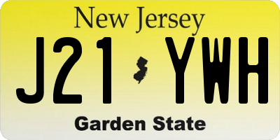 NJ license plate J21YWH
