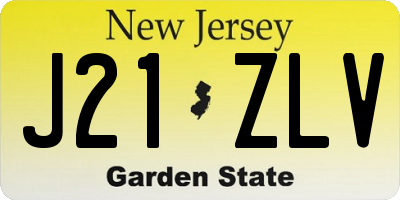 NJ license plate J21ZLV