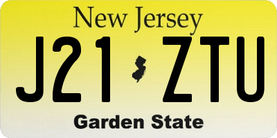 NJ license plate J21ZTU