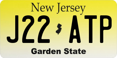 NJ license plate J22ATP