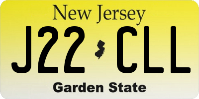 NJ license plate J22CLL