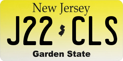NJ license plate J22CLS