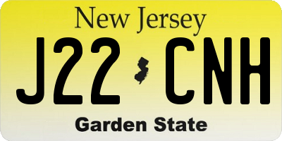 NJ license plate J22CNH