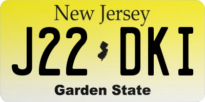 NJ license plate J22DKI