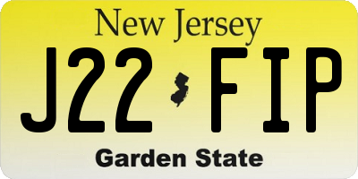 NJ license plate J22FIP