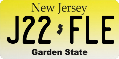NJ license plate J22FLE