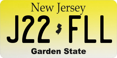 NJ license plate J22FLL