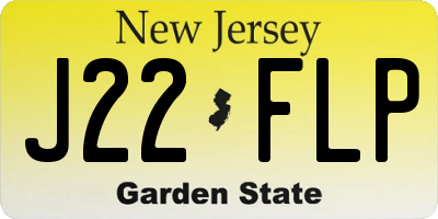 NJ license plate J22FLP