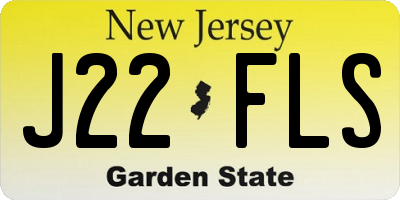 NJ license plate J22FLS