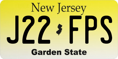 NJ license plate J22FPS