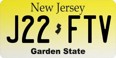 NJ license plate J22FTV