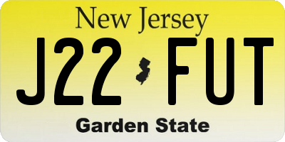 NJ license plate J22FUT