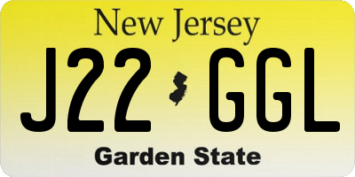 NJ license plate J22GGL