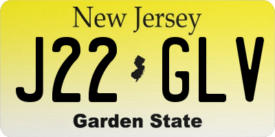 NJ license plate J22GLV