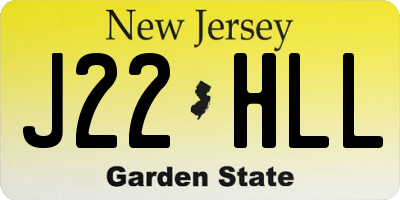 NJ license plate J22HLL