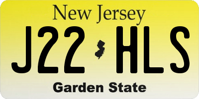NJ license plate J22HLS