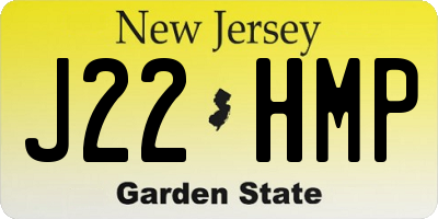 NJ license plate J22HMP