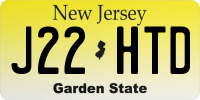 NJ license plate J22HTD