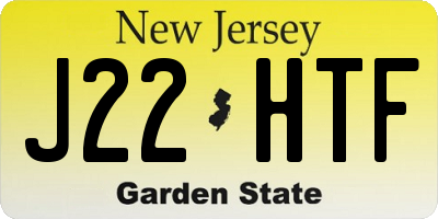 NJ license plate J22HTF