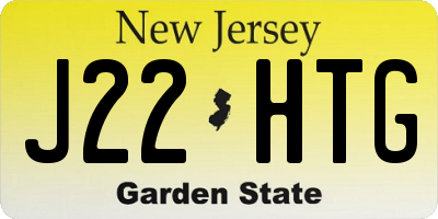 NJ license plate J22HTG